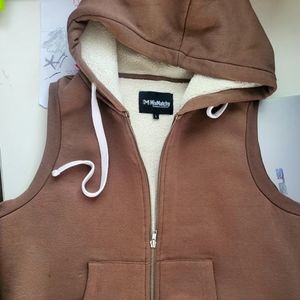 Hooded zippered fleece (L)